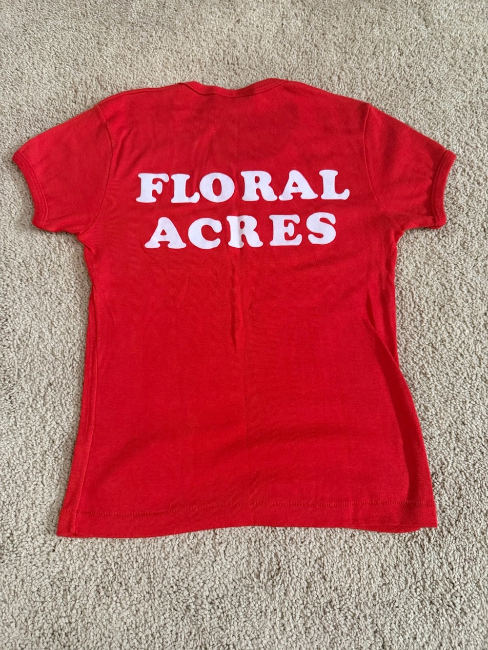 Hanky Panky Red Linda Graphic Baby Tee Size Medium Made In USA - Picture 5 of 5